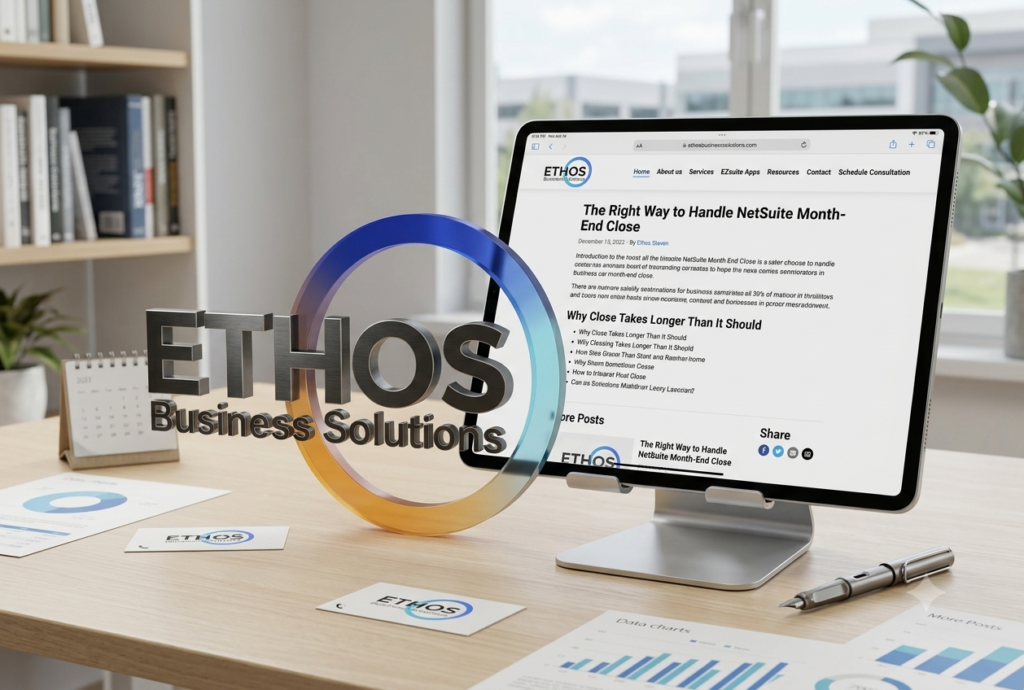 Finance team managing NetSuite month-end close with automated workflows and financial reporting